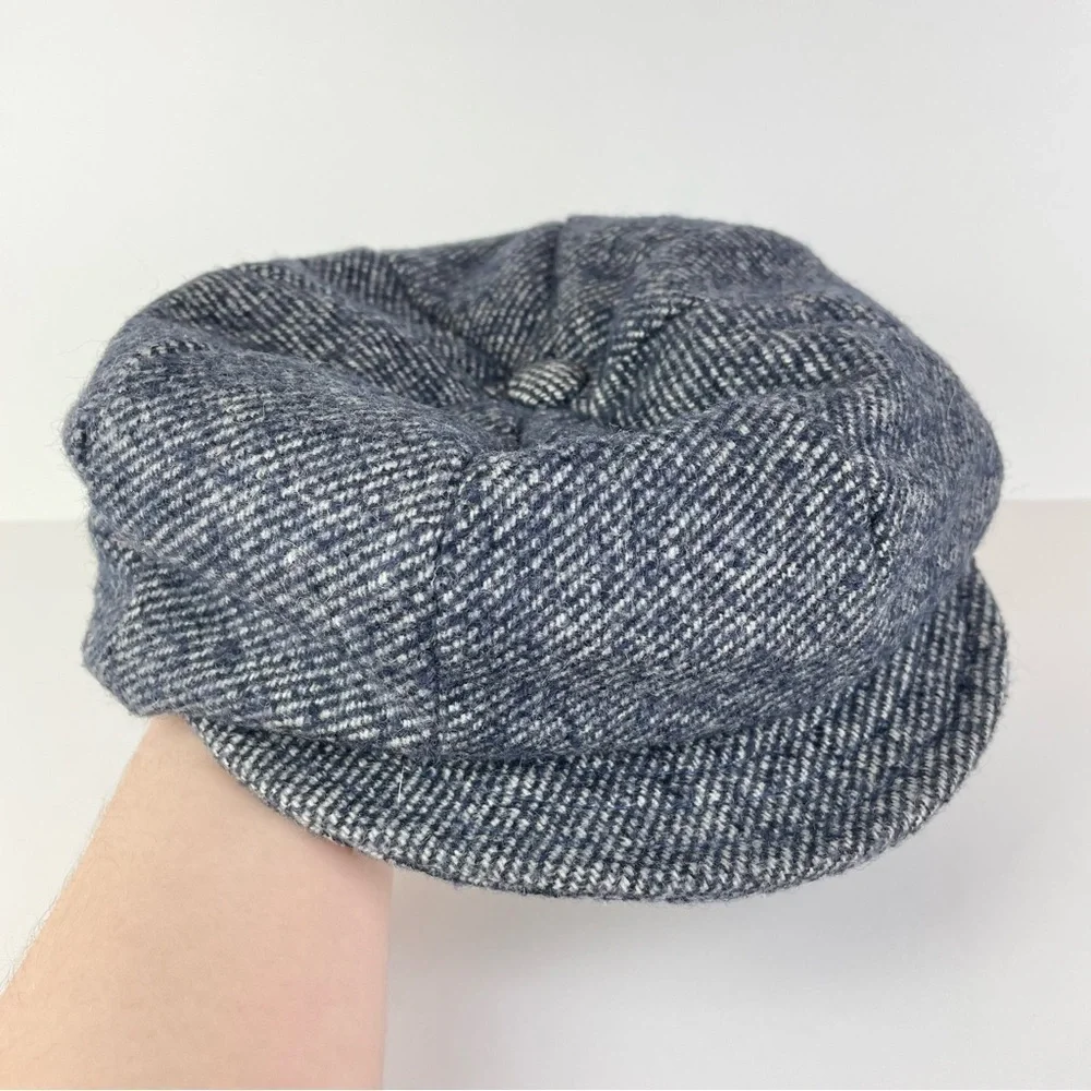 Hat People Unisex One Size Tweed Spitfire Newsboy Cap Navy Classic Handmade
